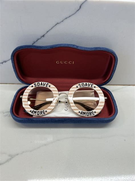 occhiali gucci soave amore|Gucci Glasses Women's Acetate Round Sunglasses *Soave .